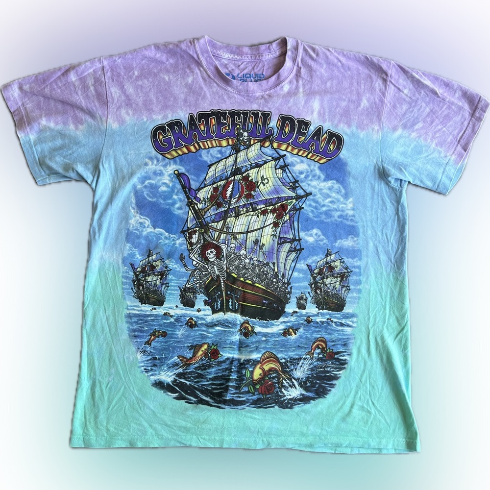 Vintage 2001 Grateful Dead "Ship of Fools" tie-dye Large T-shirt by Liquid Blue